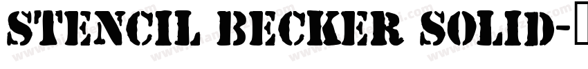 Stencil Becker Solid字体转换